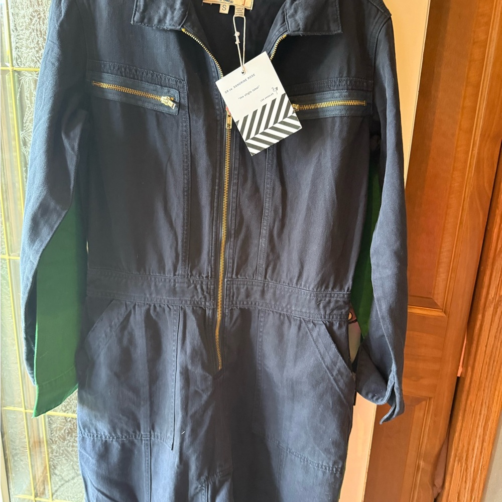 SANDRINE ROSE DARK BLUE Jumpsuit in size small. NWT,beautiful, and comfortable.